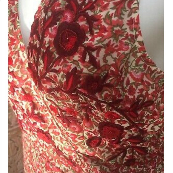 Rana Gill Red Floral Dress - Picture 7 of 10
